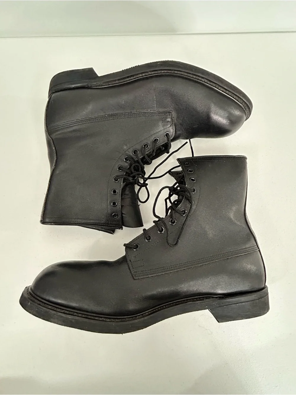 Wolverine Black Leather Military Combat Boots Size 12